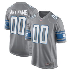 Detroit Lions Alternate Custom Game Jersey - Gray