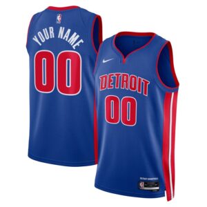 Detroit Pistons Unisex Swingman Custom Jersey Blue - Icon Edition