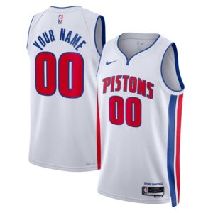 Detroit Pistons Unisex Swingman Custom Jersey White - Association Edition