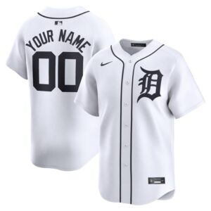 Detroit Tigers Youth Home Limited Custom Jersey - White