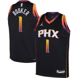 Devin Booker Phoenix Suns Youth Swingman Jersey - Statement Edition - Black