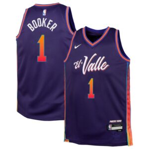 Devin Booker Phoenix Suns Youth Swingman Replica Jersey - City Edition - Purple