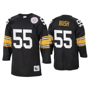 Devin Bush Pittsburgh Steelers Black 1975 Throwback Jersey