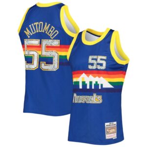 Dikembe Mutombo Denver Nuggets 1996/97 Hardwood Classics NBA 75th Anniversary Diamond Swingman Jersey - Royal