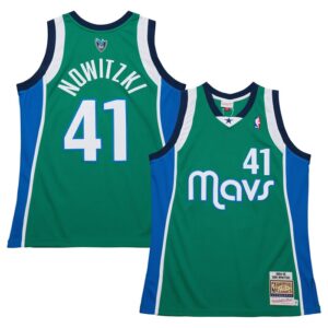 Dirk Nowitzki Dallas Mavericks 2004/05 Hardwood Classics Jersey - Green