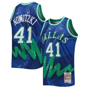 Dirk Nowitzki Dallas Mavericks Hardwood Classics 1998/99 Hyper Hoops Swingman Jersey - Blue