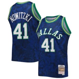 Dirk Nowitzki Dallas Mavericks Hardwood Classics 1998/99 Lunar New Year Swingman Jersey - Blue