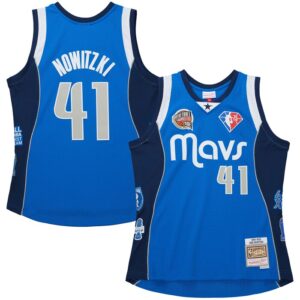 Dirk Nowitzki Dallas Mavericks Unisex Hall of Fame Class of 2023 Throwback Swingman Jersey - Blue