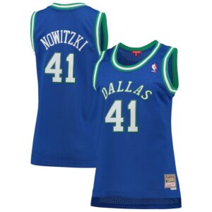 Dirk Nowitzki Dallas Mavericks Women's Hardwood Classics Swingman Jersey - Blue