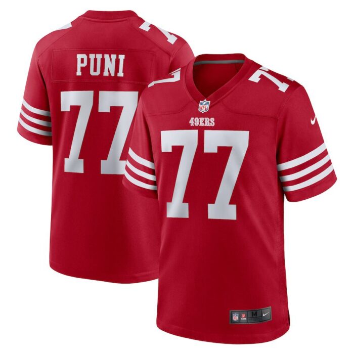 Dominick Puni San Francisco 49ers Team Game Jersey - Scarlet