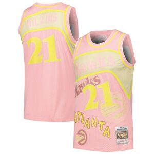 Dominique Wilkins Atlanta Hawks 1986/87 Swingman Sidewalk Sketch Jersey - Pink