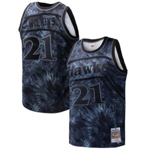 Dominique Wilkins Atlanta Hawks Hardwood Classics 1986/87 Tie-Dye Swingman Jersey - Black