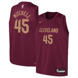 Donovan Mitchell Cleveland Cavaliers Youth Swingman Jersey - Icon Edition - Wine