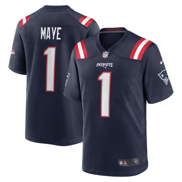 Drake Maye New England Patriots 2024 NFL Draft First Round Pick Player Game Jersey - Navy