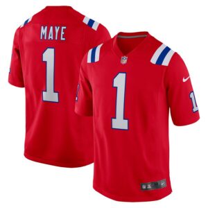 Drake Maye New England Patriots 2024 NFL Draft First Round Pick Player Game Jersey - Red