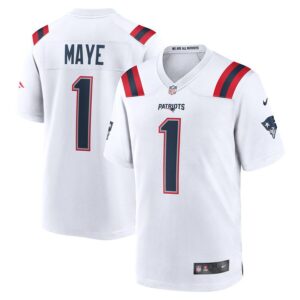 Drake Maye New England Patriots 2024 NFL Draft First Round Pick Player Game Jersey - White