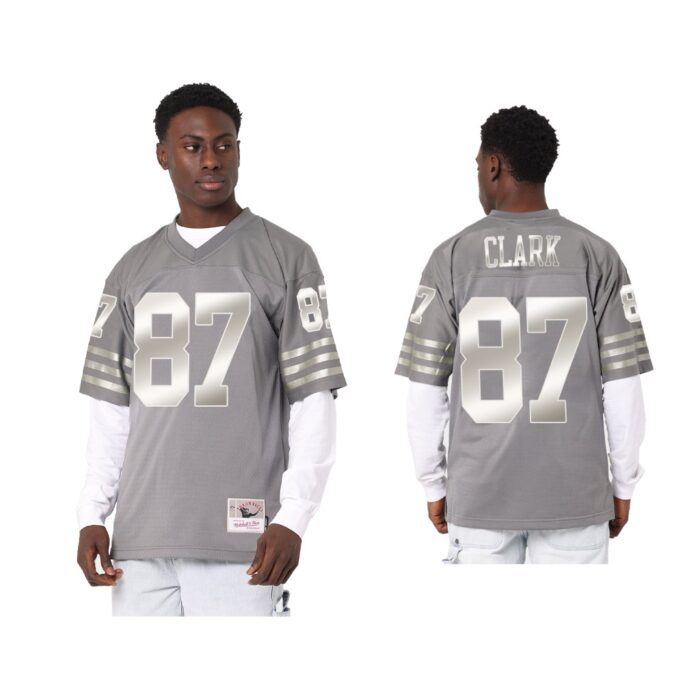 Dwight Clark San Francisco 49Ers Charcoal Throwback Metal Works Jersey