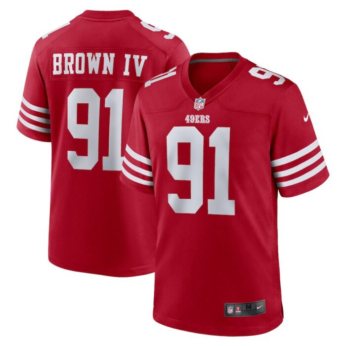 Earnest Brown IV San Francisco 49ers Team Game Jersey - Scarlet