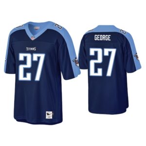 Eddie George Tennessee Titans Navy 1999 Throwback Retired Player Jersey