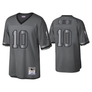 Eli Manning New York Giants Charcoal 1986 Throwback Metal Legacy Jersey