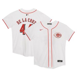 Elly De La Cruz Cincinnati Reds Preschool Home Game Jersey - White