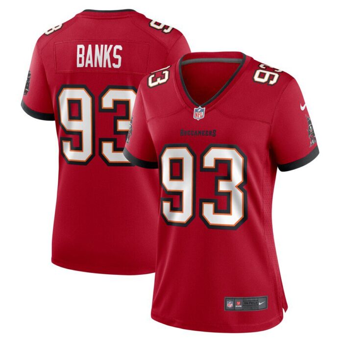 Eric Banks Tampa Bay Buccaneers Women's Game Jersey - Red