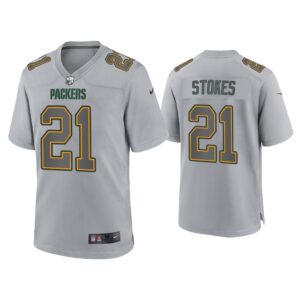 Eric Stokes Green Bay Packers Gray Atmosphere Fashion Game Jersey