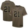 Ezekiel Elliott Dallas Cowboys Youth 2022 Salute To Service Player Limited Jersey - Olive
