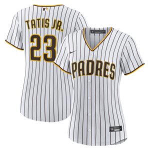 Fernando Tatis Jr. San Diego Padres Women Home Replica Player Jersey - White/Brown