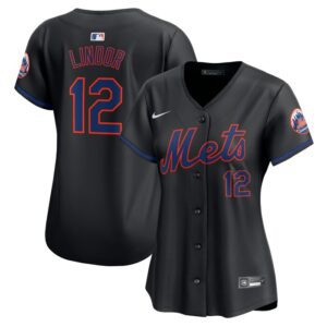 Francisco Lindor New York Mets Women Alternate Limited Player Jersey - Black