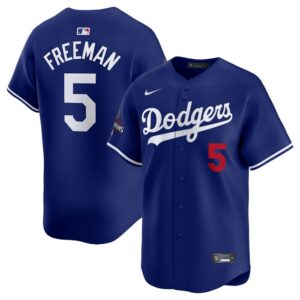 Freddie Freeman Los Angeles Dodgers 2024 World Series Champions Alternate Limited Player Jersey - Royal