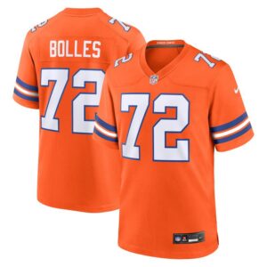 Garrett Bolles Denver Broncos Mile High Collection 1977 Throwback Player Game Jersey - Orange