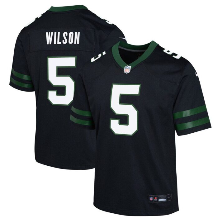 Garrett Wilson New York Jets Youth Alternate Game Jersey - Legacy Black