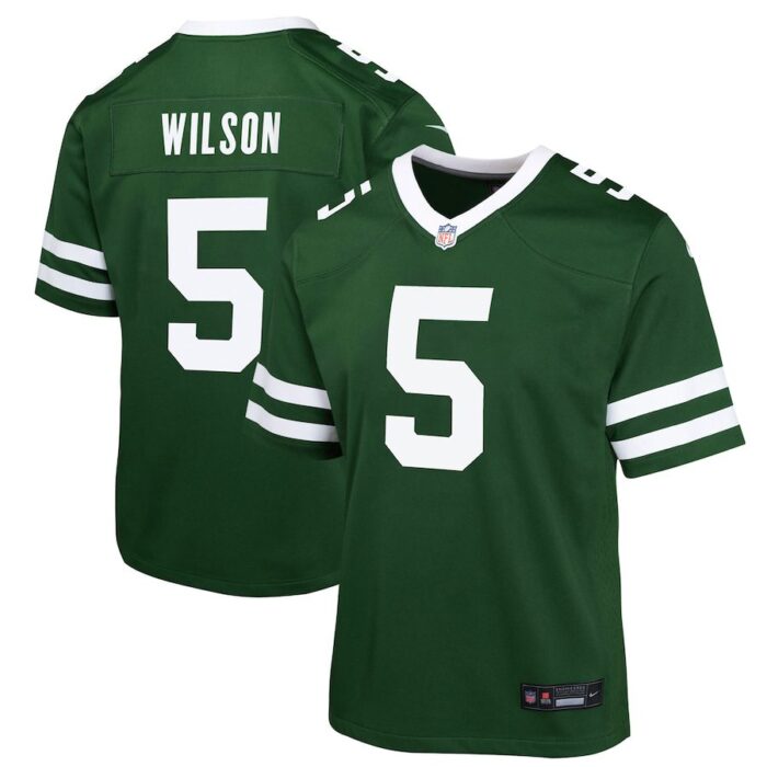 Garrett Wilson New York Jets Youth Game Jersey - Legacy Green