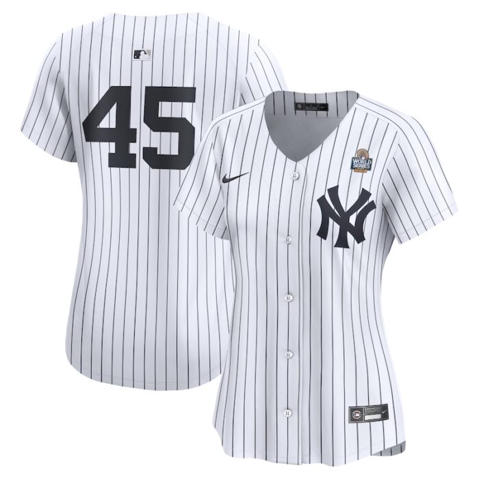 Gerrit Cole New York Yankees Women's 2024 World Series Limited Player Jersey - White