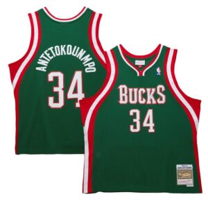 Giannis Antetokounmpo Milwaukee Bucks 2013/14 Hardwood Classics Swingman Jersey - Hunter Green