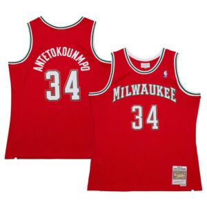 Giannis Antetokounmpo Milwaukee Bucks 2014/15 Hardwood Classics Swingman Jersey - Red