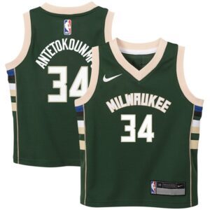 Giannis Antetokounmpo Milwaukee Bucks Preschool Swingman Player Jersey - Icon Edition - Hunter Green