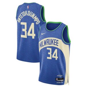 Giannis Antetokounmpo Milwaukee Bucks Unisex 2023/24 Swingman Jersey - Blue - City Edition