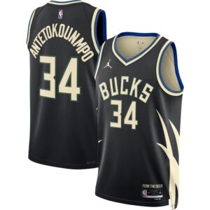 Giannis Antetokounmpo Milwaukee Bucks Unisex Swingman Jersey - Statement Edition - Black