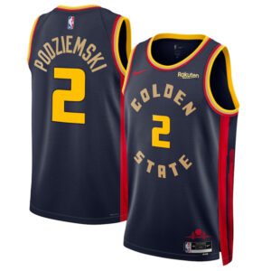 Golden State Warriors #2 Brandin Podziemski Navy 2024/25 City Edition Stitched Basketball Jersey