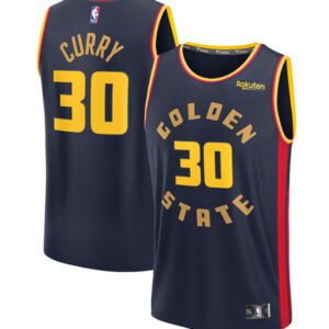 Golden State Warriors #30 Stephen Curry Navy 2024/25 City Edition Stitched Basketball Jersey