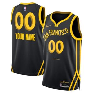 Golden State Warriors Unisex 2023/24 Custom Swingman Jersey - Black - City Edition