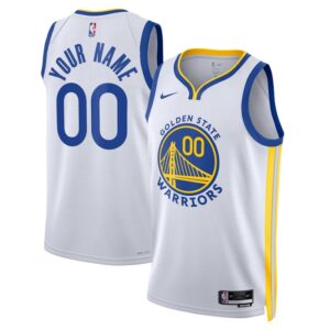 Golden State Warriors Unisex Swingman Custom Jersey White - Association Edition