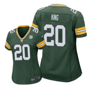 Green Bay Packers #20 Green Kevin King 100th Anniversary Jersey - Women