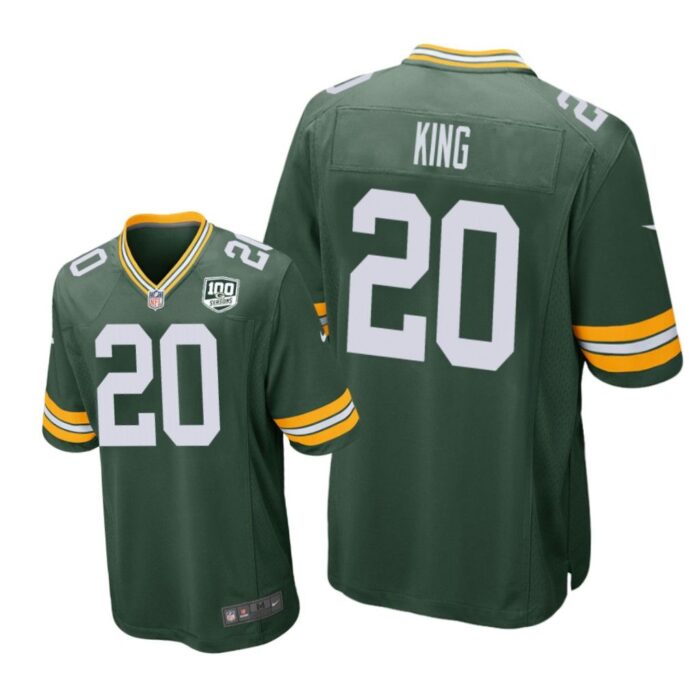 Green Bay Packers #20 Green Men Kevin King Game Jersey