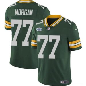 Green Bay Packers #77 Jordan Morgan Green 2024 Draft Vapor Limited Football Stitched Jersey