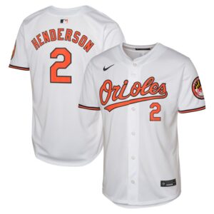 Gunnar Henderson Baltimore Orioles Youth Home Limited Jersey - White