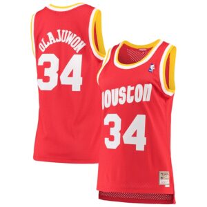 Hakeem Olajuwon Houston Rockets Women's 1993/94 Hardwood Classics Swingman Jersey - Red