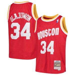 Hakeem Olajuwon Houston Rockets Youth Swingman Throwback Jersey - Red